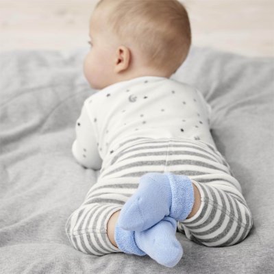 MJUKISSOCKOR 2-pack
blå/natur