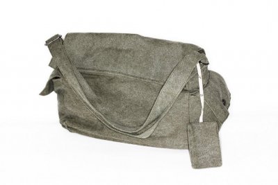 POSTMAN BAG, KHAKI och GRÅ